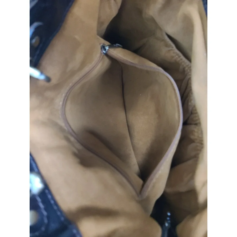 Patricia Nash Golden Rustic Forest Poppy Tote Purse Italian Leather Euro Summer
